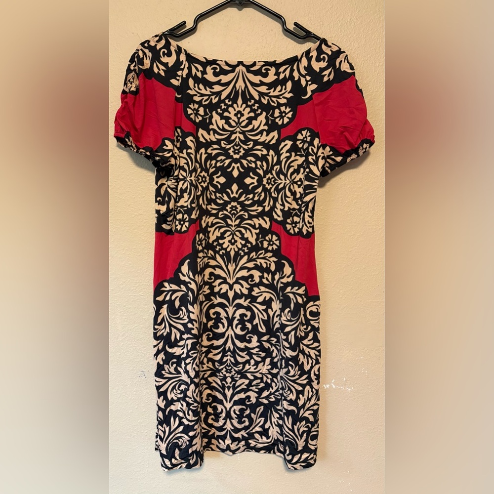 INC filigree printed dress